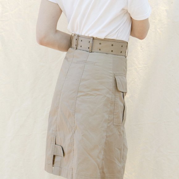 Anthropologie Belted Military Mini Skirt - Picture 6 of 8